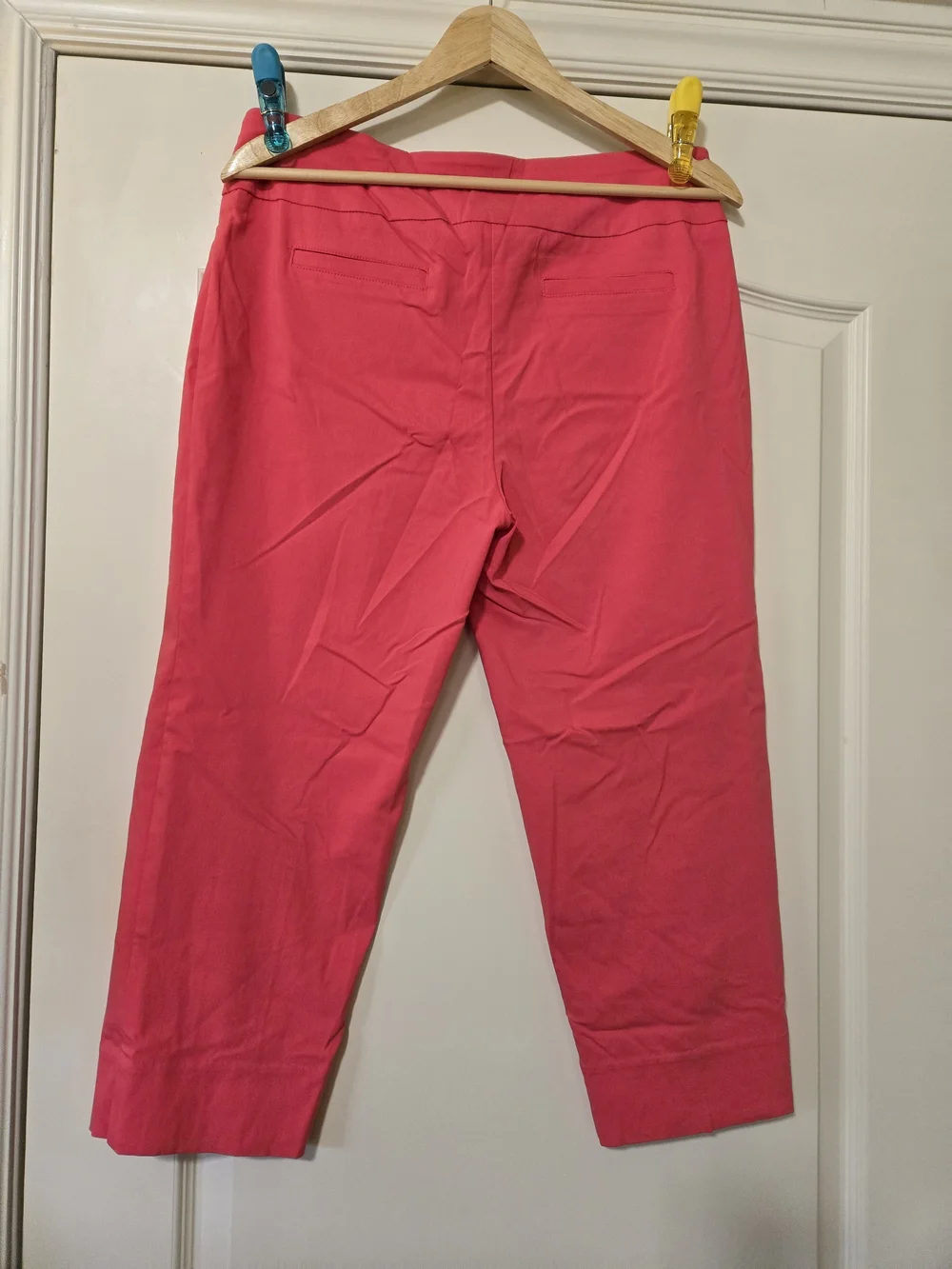 Zac & Rachel Hot Pink Cropped Straight-Leg Pants
